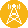 Broadcast antennae icon